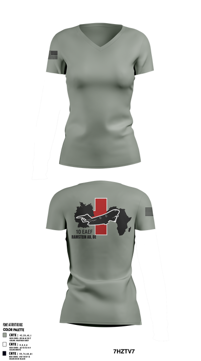 10 EAEF Women's Short Sleeve V-neck Shirt - 4
