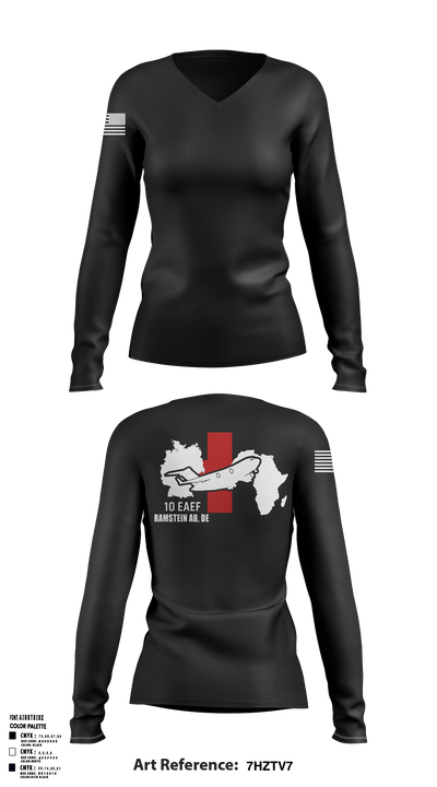 10 EAEF Women's Long Sleeve V-neck Shirt - 3
