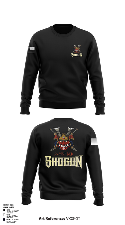 2-315th BEB 24835151 Crew Neck Sweatshirt - 101