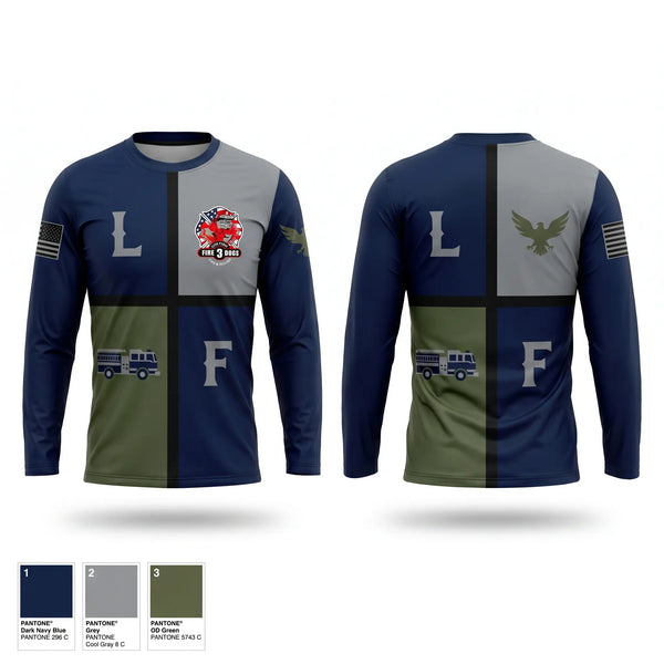 Long Sleeve Performance Shirt, La Porte, Fire Department, Teamtime, Team time, sublimation, custom sports apparel, team uniforms, spirit wear, spiritwear, sports uniforms, custom shirts, team store, custom team store, fundraiser sports, apparel fundraiser