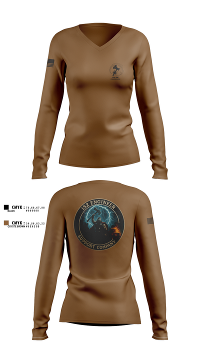 152 ESC 95946759 Women's Long Sleeve V-neck Shirt - 11