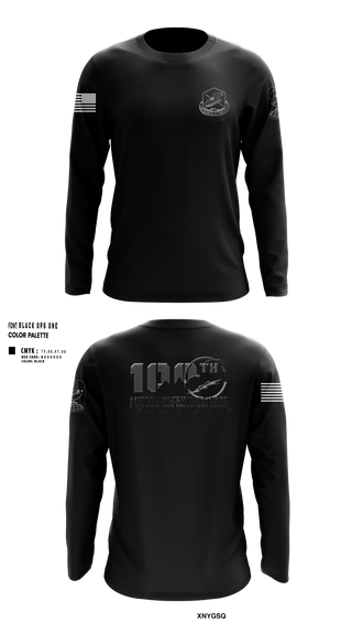 100th Missile Defense Brigade 43971287 Long Sleeve Performance Shirt 110