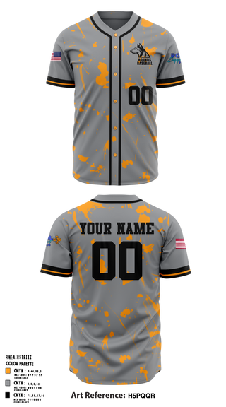 Hounds 12044335 Full Button Baseball Jersey - 1