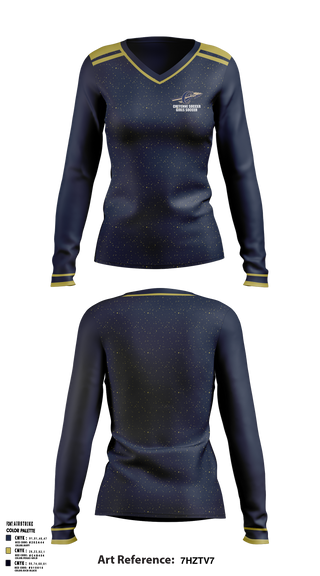 Cheyenne Soccer 83635873 Women's Long Sleeve V-neck Shirt - 1