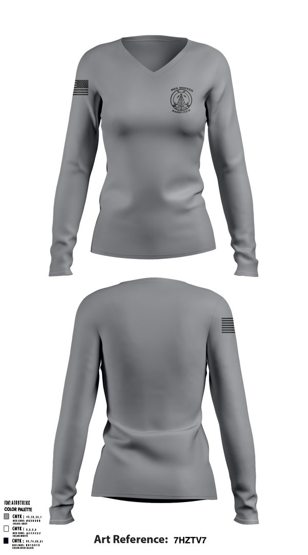 Des Moines GMRS Radio Club 90618939 Women's Long Sleeve V-neck Shirt - 1