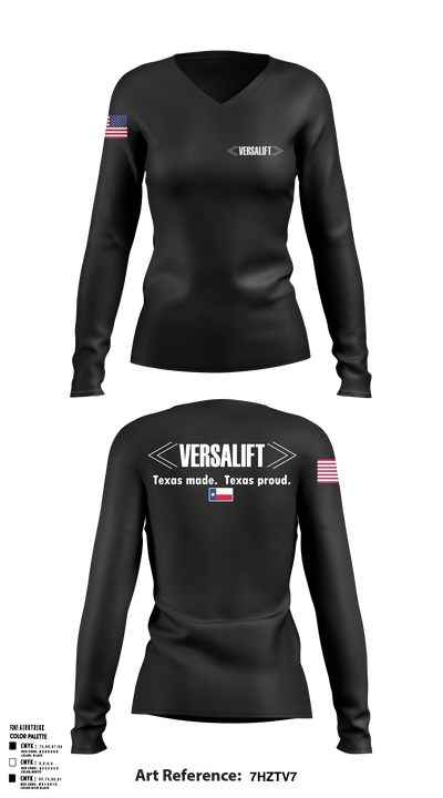 Versalift 49152140 Women's Long Sleeve V-neck Shirt - 1