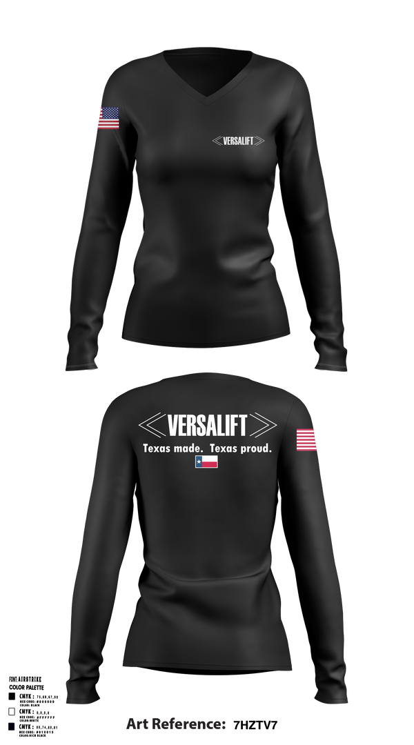 Versalift 49152140 Women's Long Sleeve V-neck Shirt - 1