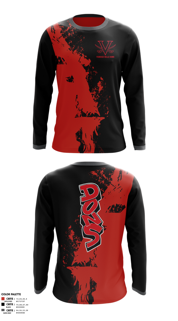Verdugo hills dons 15069138 Long Sleeve Performance Shirt 2