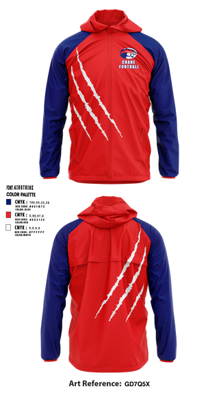 Crane Medical Preparatory High School Football 70643526 Windbreaker - 1