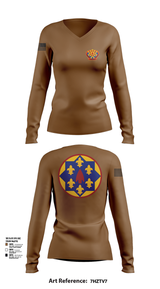 115th Regional Support Group (Rear Det) 43092620 Women's Long Sleeve V-neck Shirt - 101