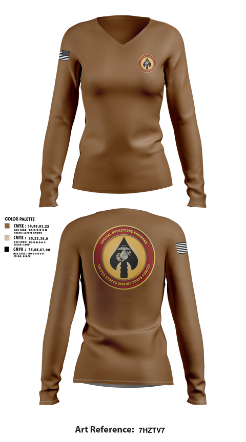 Lima co 54994670 Women's Long Sleeve V-neck Shirt - 1