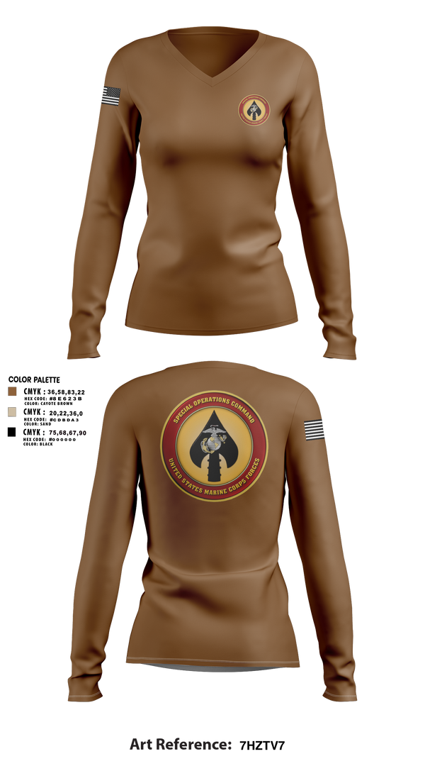 Lima co 54994670 Women's Long Sleeve V-neck Shirt - 1