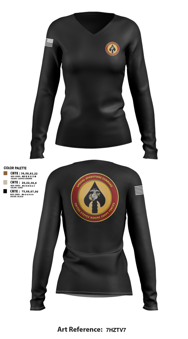 Lima co 54994670 Women's Long Sleeve V-neck Shirt - 4