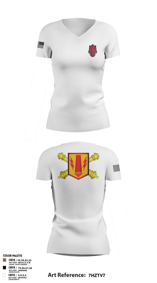 Boar Battery 48624460 Women's Short Sleeve V-neck Shirt - 2