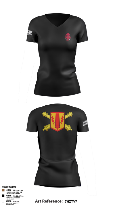 Boar Battery 48624460 Women's Short Sleeve V-neck Shirt - 3