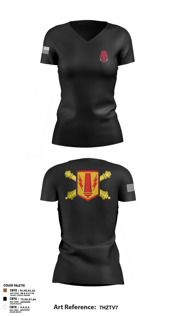 Boar Battery 48624460 Women's Short Sleeve V-neck Shirt - 3