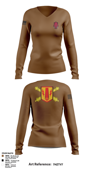 Boar Battery 48624460 Women's Long Sleeve V-neck Shirt - 1