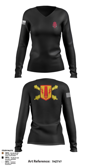 Boar Battery 48624460 Women's Long Sleeve V-neck Shirt - 3