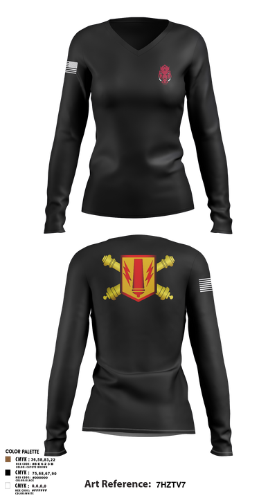 Boar Battery 48624460 Women's Long Sleeve V-neck Shirt - 3
