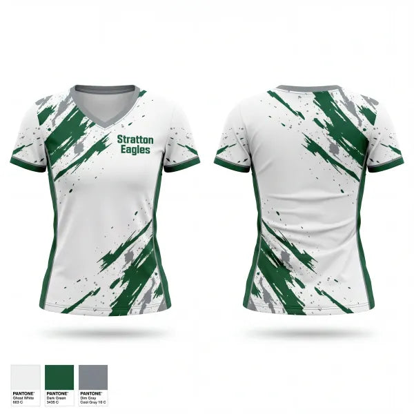 Womens Short Sleeve Vneck Shirt, Stratton Eagles, Baseball, Teamtime, Team time, sublimation, custom sports apparel, team uniforms, spirit wear, spiritwear, sports uniforms, custom shirts, team store, custom team store, fundraiser sports, apparel fundraiser