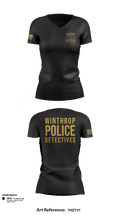 Winthrop Police Detectives Women's Short Sleeve V-neck Shirt - 11
