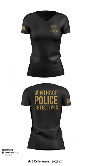 Womens Short Sleeve Vneck Shirt, Winthrop Police Detectives, Police, Teamtime, Team time, sublimation, custom sports apparel, team uniforms, spirit wear, spiritwear, sports uniforms, custom shirts, team store, custom team store, fundraiser sports, apparel fundraiser