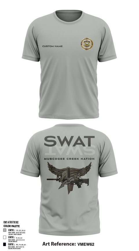 Muscogee Creek Nation SWAT 24361706 Short Sleeve Performance Shirt - 2