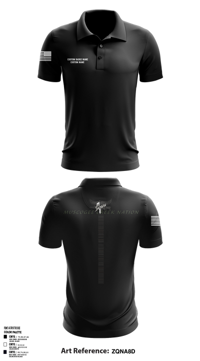 Muscogee Creek Nation SWAT 24361706 Short Sleeve Performance Polo - 1