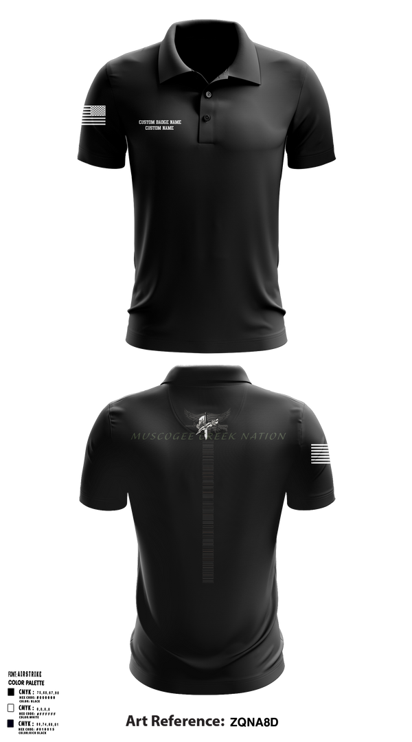 Muscogee Creek Nation SWAT 24361706 Short Sleeve Performance Polo - 1