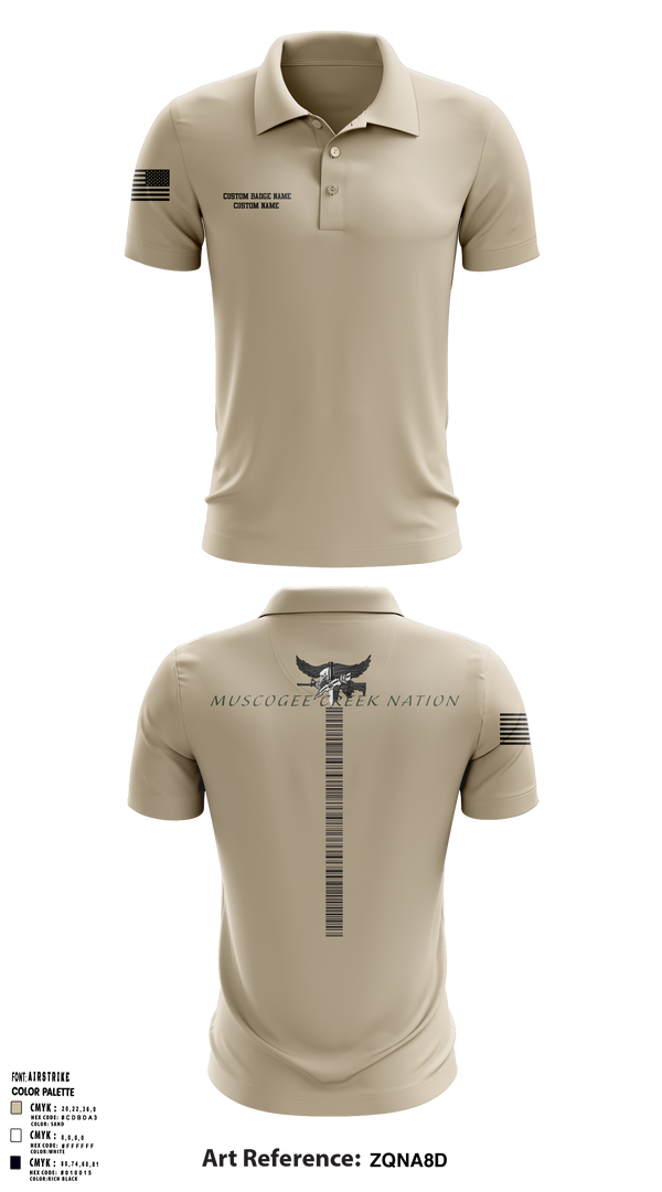 Muscogee Creek Nation SWAT 24361706 Short Sleeve Performance Polo - 3