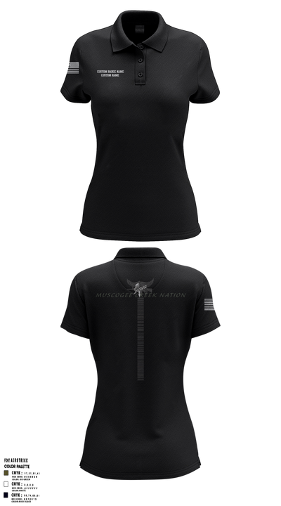 Muscogee Creek Nation SWAT 24361706 Women's Short Sleeve Performance Polo  - 1