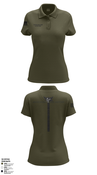 Muscogee Creek Nation SWAT 24361706 Women's Short Sleeve Performance Polo  - 2