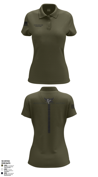 Muscogee Creek Nation SWAT 24361706 Women's Short Sleeve Performance Polo  - 2