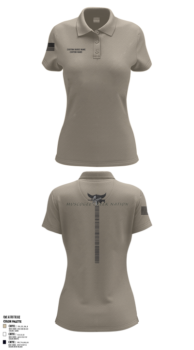 Muscogee Creek Nation SWAT 24361706 Women's Short Sleeve Performance Polo  - 3