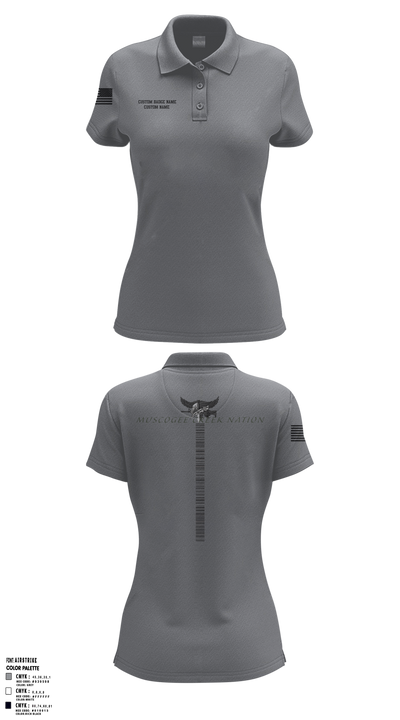 Muscogee Creek Nation SWAT 24361706 Women's Short Sleeve Performance Polo  - 4