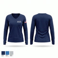 Union Fire Association Women's Long Sleeve V-neck Shirt - 1