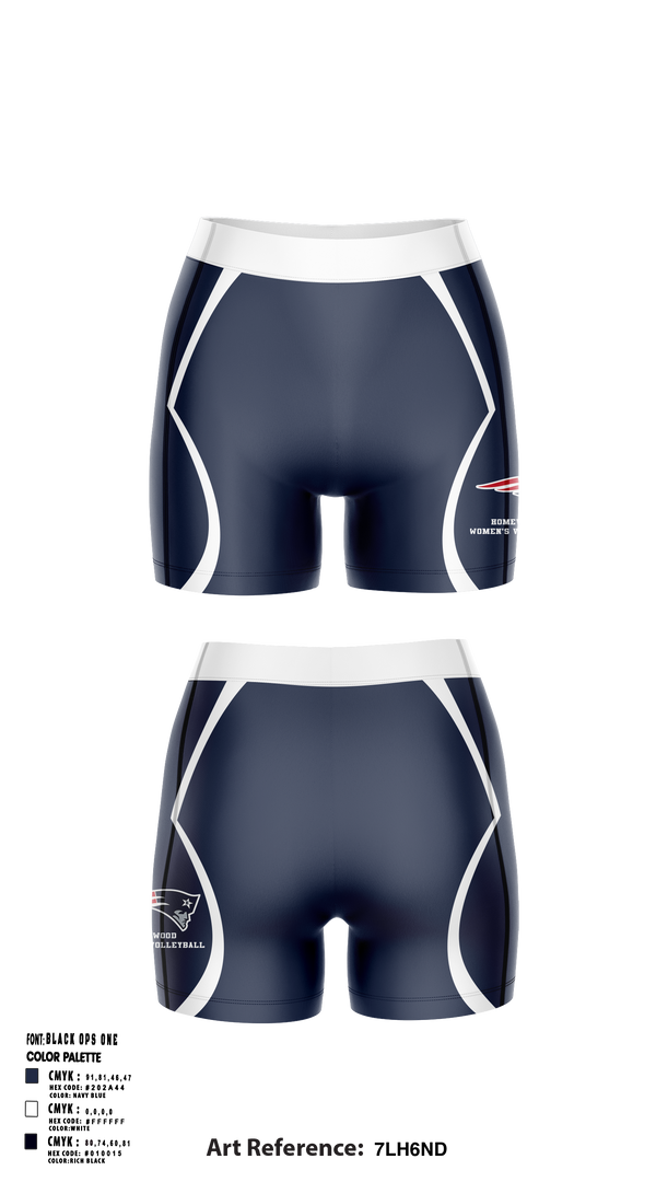 Homewood Volleyball 4156674 Women's Compression Shorts - 1