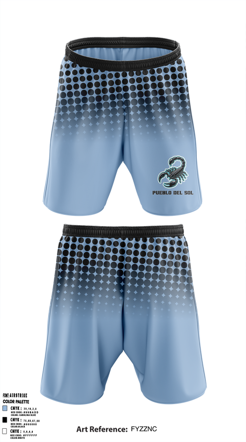 Pueblo Del Sol  Athletic Shorts With Pockets - 1