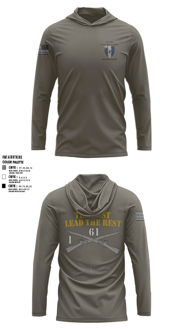 1-61 IN BN FSPC 11872632 Long Sleeve Performance Shirt with hood - 110