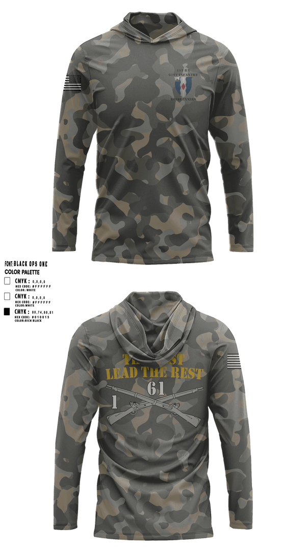 1-61 IN BN FSPC 11872632 Long Sleeve Performance Shirt with hood - 112