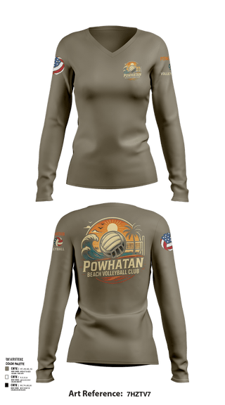 Womens Long Sleeve Vneck Shirt, VB, Women's Volleyball, Teamtime, Team time, sublimation, custom sports apparel, team uniforms, spirit wear, spiritwear, sports uniforms, custom shirts, team store, custom team store, fundraiser sports, apparel fundraiser