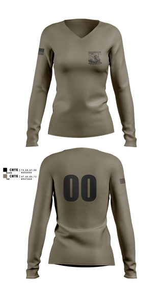 Womens Long Sleeve Vneck Shirt, B/3-43, , Teamtime, Team time, sublimation, custom sports apparel, team uniforms, spirit wear, spiritwear, sports uniforms, custom shirts, team store, custom team store, fundraiser sports, apparel fundraiser