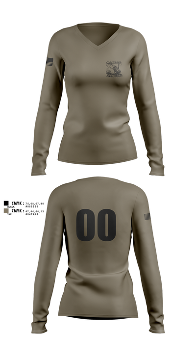 B/3-43 41325172 Women's Long Sleeve V-neck Shirt - 2