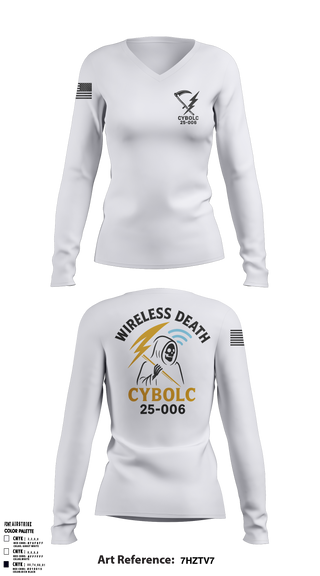 CLASS 25-006 48091830 Women's Long Sleeve V-neck Shirt - 2