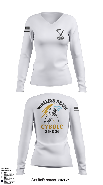 CLASS 25-006 48091830 Women's Long Sleeve V-neck Shirt - 2
