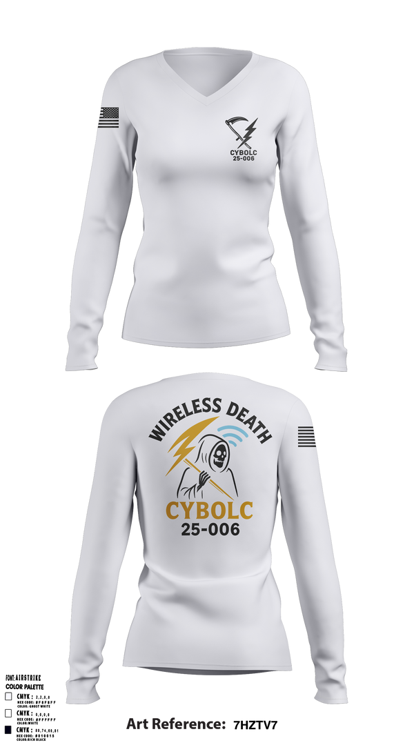 CLASS 25-006 48091830 Women's Long Sleeve V-neck Shirt - 2