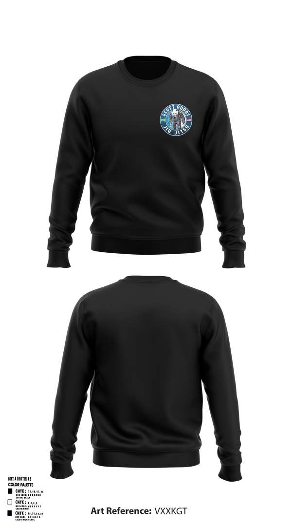 Scott Audas Jiu Jitsu 77892365 Crew Neck Sweatshirt - 1