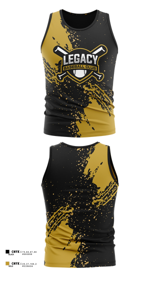 Tank Top, Legacy Baseball Club, Baseball, Teamtime, Team time, sublimation, custom sports apparel, team uniforms, spirit wear, spiritwear, sports uniforms, custom shirts, team store, custom team store, fundraiser sports, apparel fundraiser
