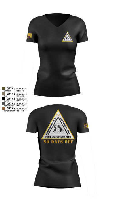 Fort Knox Fight Club Women's Short Sleeve V-neck Shirt - 4