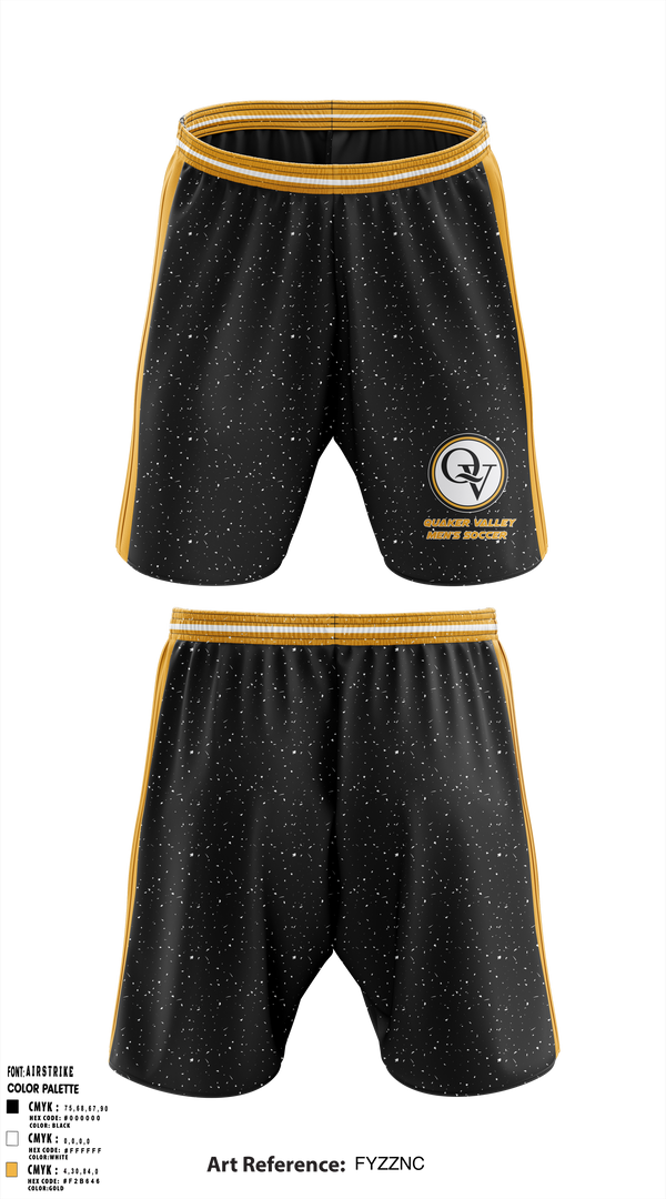 Quaker Valley Middle School Soccer 5764895 Athletic Shorts With Pockets - 1